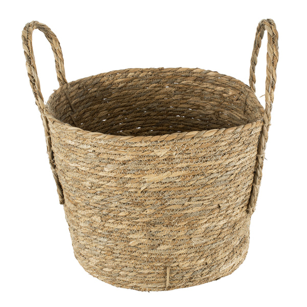 Künstlicher Garten TINOS 20292 Dekorativer Weidenkorb – Caspo-Topf – Blumentopf Beige Φ35 cm x H30 cm