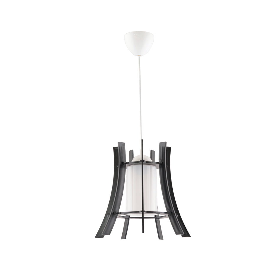 GLOBOSTAR® VIVIDUS 202-0029 Μοντέρνο Κρεμαστό Φωτιστικό Οροφής με Ντουί 1 x E27 AC 220-240V IP20 - Μαύρο - Μ30 x Π30 x Υ29cm