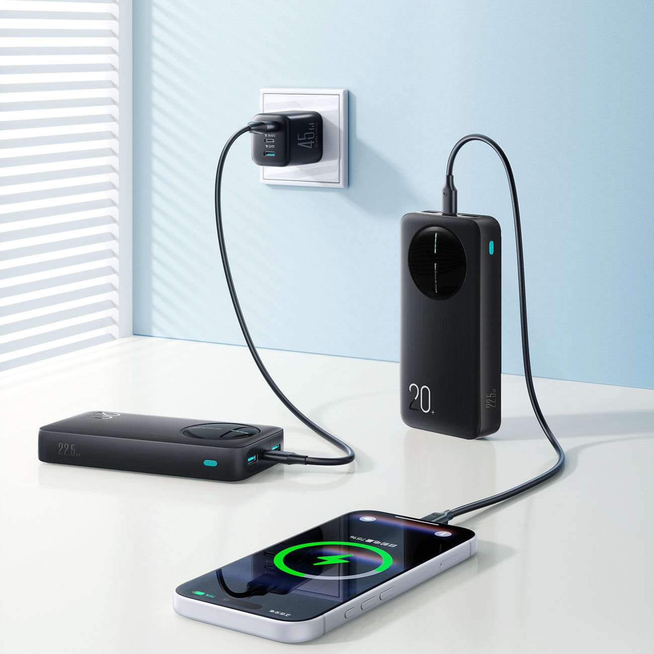 Joyroom JR-PBF14 Pro Powerbank 22.5W 20000mAh with Digital Display 2x USB-A 1x USB-C - Black