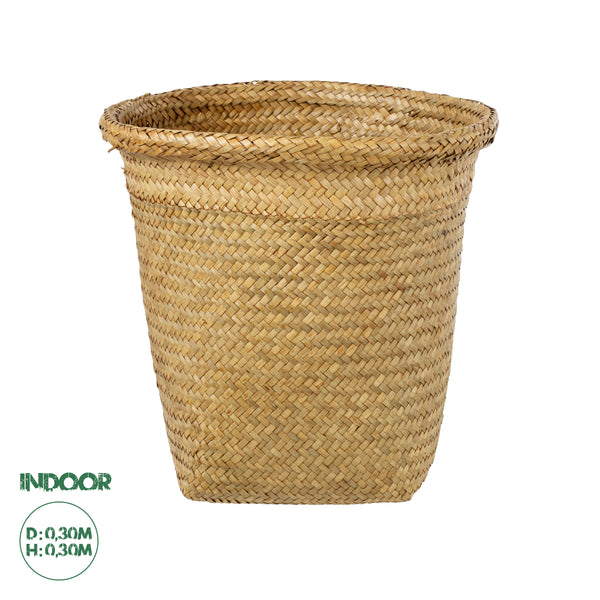 Künstlicher Garten CECILIA 20344 Dekorativer Weidenkorb – Caspo-Topf – Blumentopf Beige Φ30 cm x H30 cm