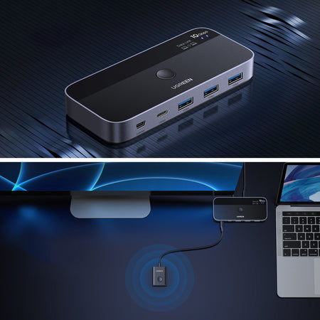 Ugreen switch USB-C USB-A 10Gb/s - gray