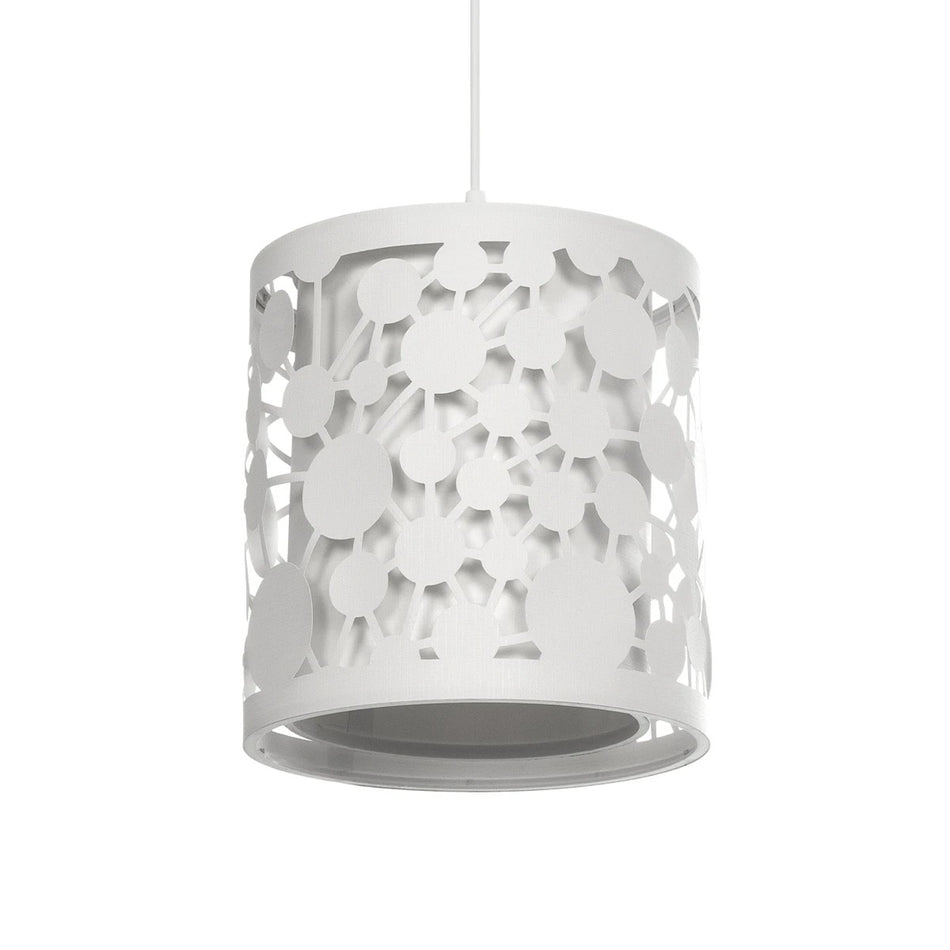 PETAL 203-0065 Μοντέρνο Κρεμαστό Φωτιστικό Οροφής με Ντουί 1 x E27 AC 220-240V IP20 - Λευκό - Μ23 x Π23 x Υ30cm