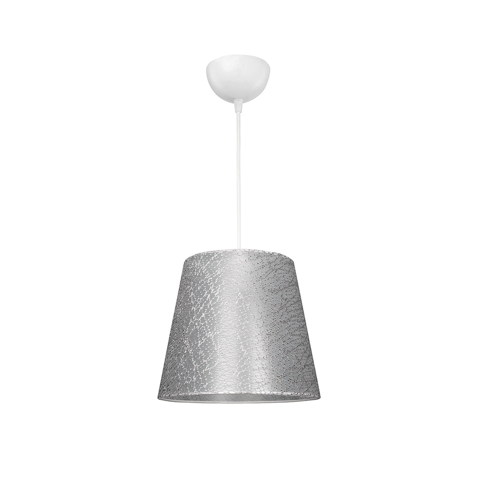 GLOBOSTAR® CONEY 203-0070 Μοντέρνο Κρεμαστό Φωτιστικό Οροφής με Ντουί 1 x E27 AC 220-240V IP20 - Γκρι - Μ26 x Π26 x Υ25cm