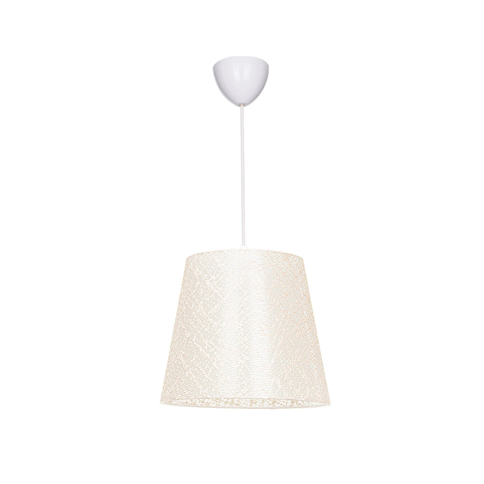 GLOBOSTAR® CONEY 203-0071 Μοντέρνο Κρεμαστό Φωτιστικό Οροφής με Ντουί 1 x E27 AC 220-240V IP20 - Λευκό - Μ26 x Π26 x Υ25cm