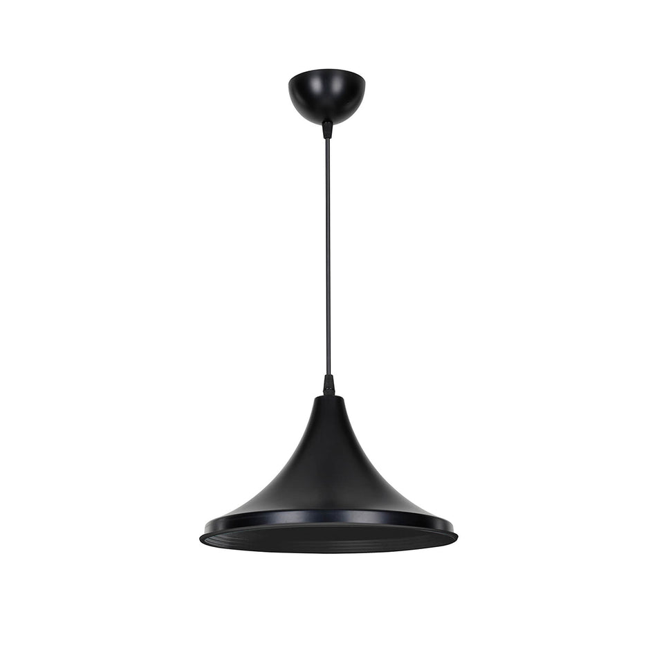 GLOBOSTAR® BELFRY 203-0078 Μοντέρνο Κρεμαστό Φωτιστικό Οροφής με Ντουί 1 x E27 AC 220-240V IP20 - Μαύρο - Μ29.5 x Π29.5 x Υ21cm