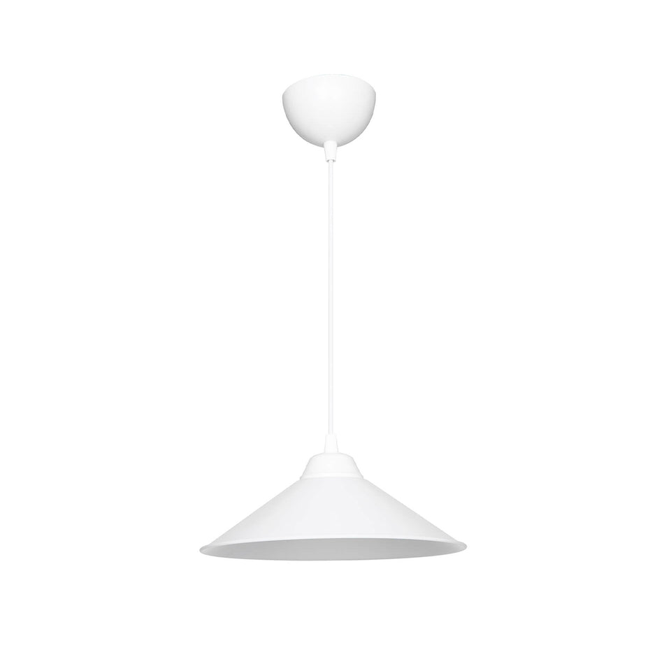 GLOBOSTAR® FONTE 203-0081 Μοντέρνο Κρεμαστό Φωτιστικό Οροφής με Ντουί 1 x E27 AC 220-240V IP20 - Λευκό - Μ25.5 x Π25.5 x Υ10cm