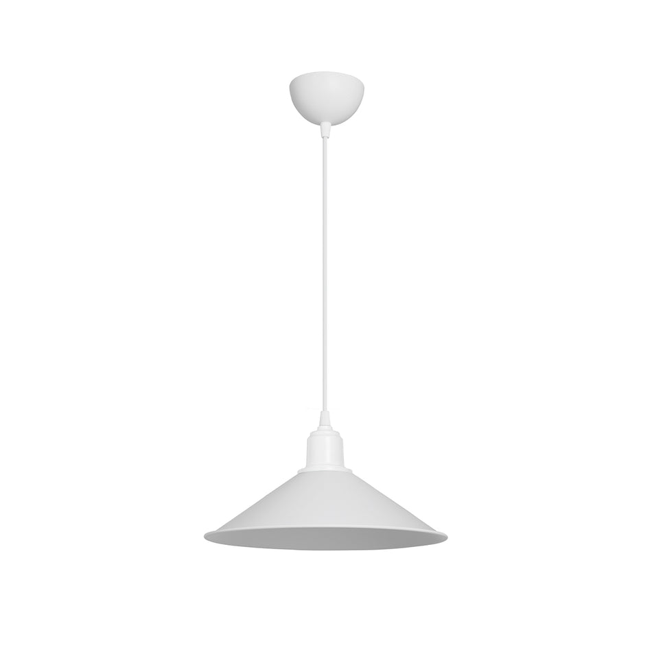 GLOBOSTAR® FERRO 203-0087 Μοντέρνο Κρεμαστό Φωτιστικό Οροφής με Ντουί 1 x E27 AC 220-240V IP20 - Λευκό - Μ30 x Π30 x Υ15cm