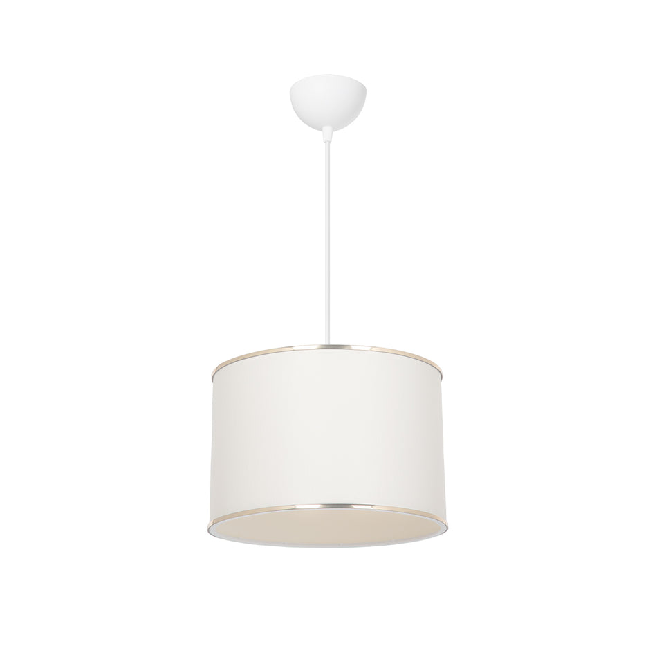 GLOBOSTAR® ELECTRA 203-0110 Μοντέρνο Κρεμαστό Φωτιστικό Οροφής με Ντουί 1 x E27 AC 220-240V IP20 - Mπεζ & Χρυσό - Μ30 x Π30 x Υ23cm