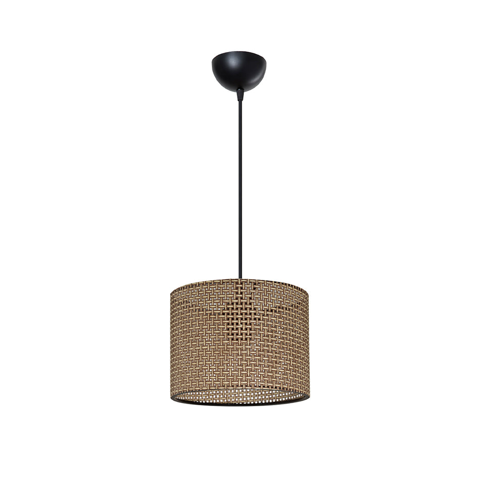 GLOBOSTAR® CLAIRIE 203-0132 Μοντέρνο Κρεμαστό Φωτιστικό Οροφής με Ντουί 1 x E27 AC 220-240V IP20 - Καφέ - Μ22 x Π22 x Υ18cm