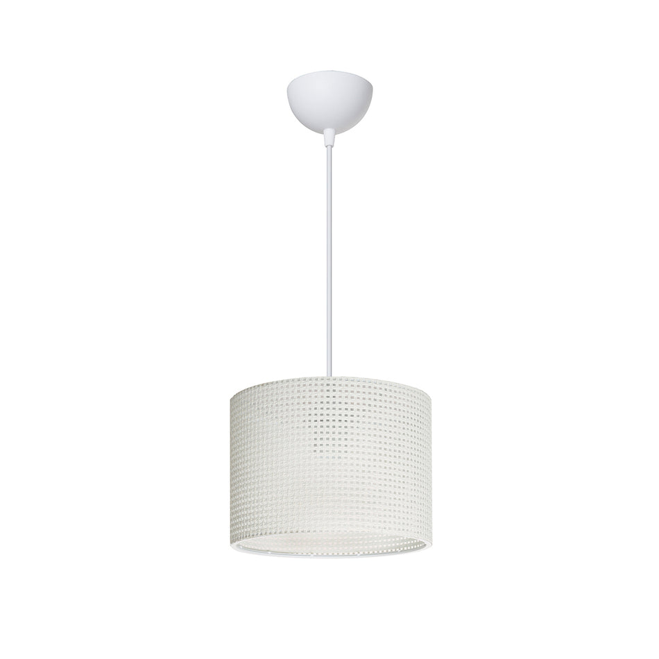 GLOBOSTAR® CLAIRIE 203-0134 Μοντέρνο Κρεμαστό Φωτιστικό Οροφής με Ντουί 1 x E27 AC 220-240V IP20 - Μπεζ - Μ22 x Π22 x Υ18cm