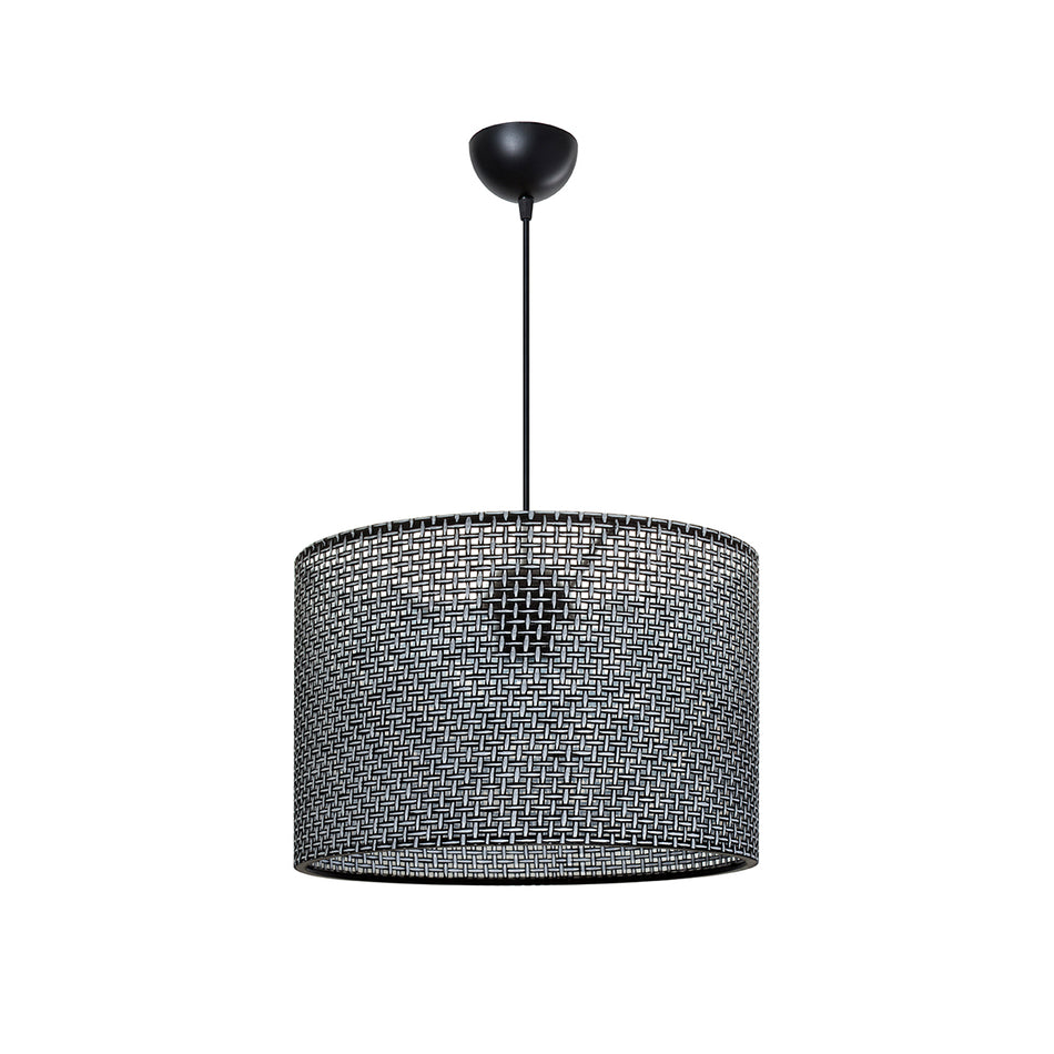 GLOBOSTAR® CLAIRIE 203-0136 Μοντέρνο Κρεμαστό Φωτιστικό Οροφής με Ντουί 1 x E27 AC 220-240V IP20 - Μαύρο & Λευκό - Μ30 x Π30 x Υ22cm