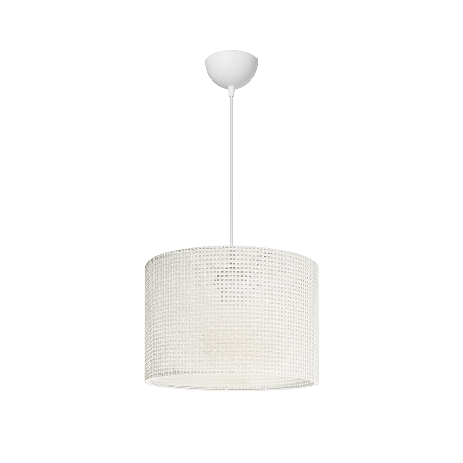 GLOBOSTAR® CLAIRIE 203-0137 Μοντέρνο Κρεμαστό Φωτιστικό Οροφής με Ντουί 1 x E27 AC 220-240V IP20 - Μπεζ - Μ30 x Π30 x Υ22cm