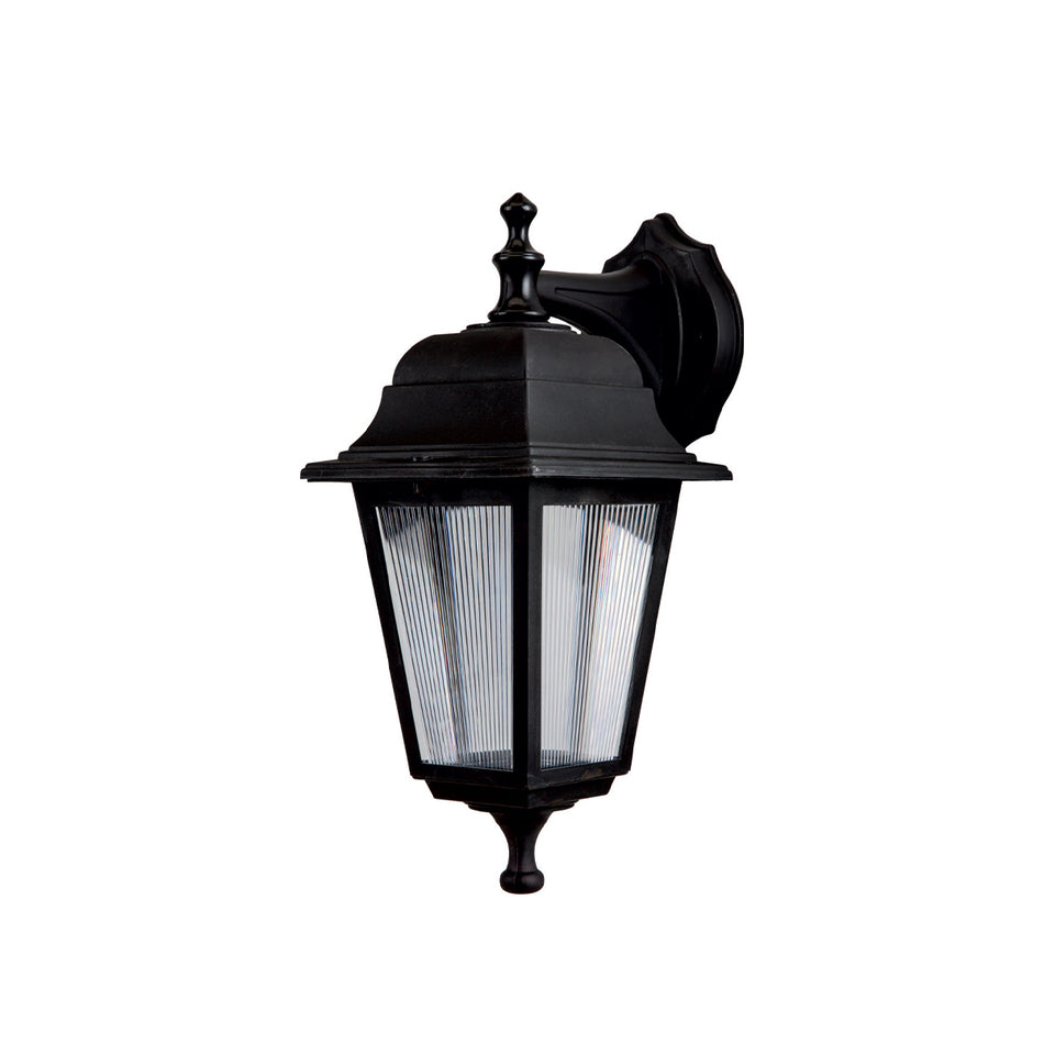 GLOBOSTAR® SOLME 203-0211 Vintage Φωτιστικό Τοίχου - Απλίκα με Ντουί 1 x E27 AC 220-240V IP44 - Μαύρο - Μ15 x Π20 x Υ35cm