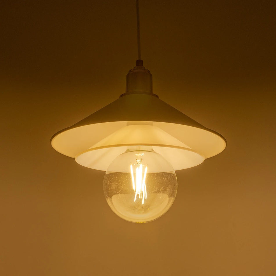 FERRO 203-0268 Μοντέρνο Κρεμαστό Φωτιστικό Οροφής με Ντουί 1 x E27 AC 220-240V IP20 - Λευκό & Χρυσό - Μ30 x Π30 x Υ19cm