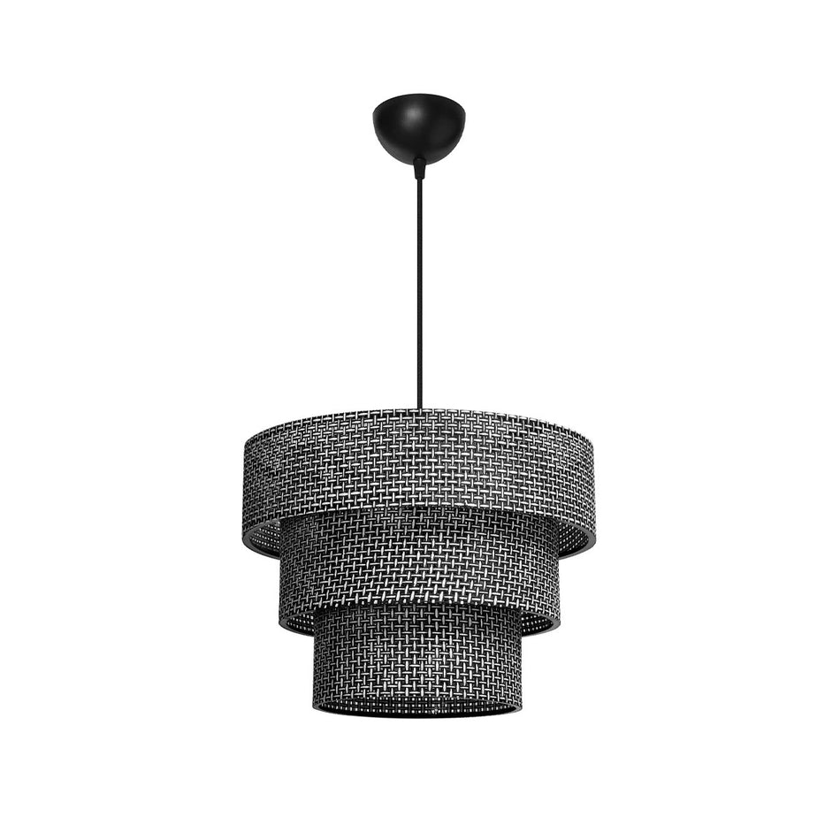 GLOBOSTAR® LEVEL 203-0276 Μοντέρνο Κρεμαστό Φωτιστικό Οροφής με Ντουί 1 x E27 AC 220-240V IP20 - Γκρι - Μ38 x Π38 x Υ30cm