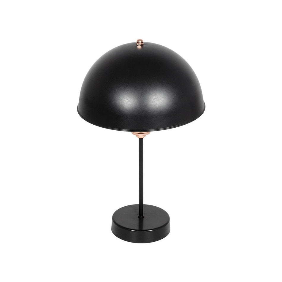 GAZETA 203-0300 Μοντέρνο Επιτραπέζιο Φωτιστικό Πορτατίφ με Ντουί 1 x E27 AC 220-240V IP20 - Μαύρο & Μπρονζέ - Μ25 x Π25 x Υ39cm