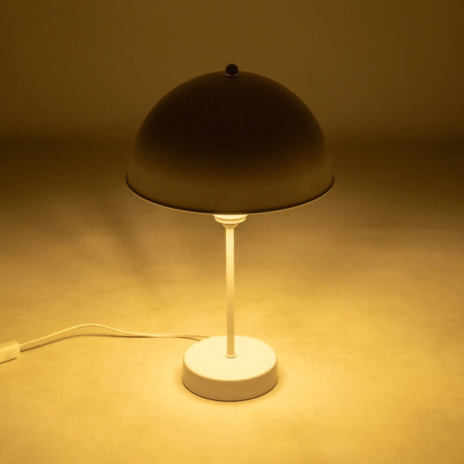 GAZETA 203-0301 Μοντέρνο Επιτραπέζιο Φωτιστικό Πορτατίφ με Ντουί 1 x E27 AC 220-240V IP20 - Λευκό  - Μ25 x Π25 x Υ39cm