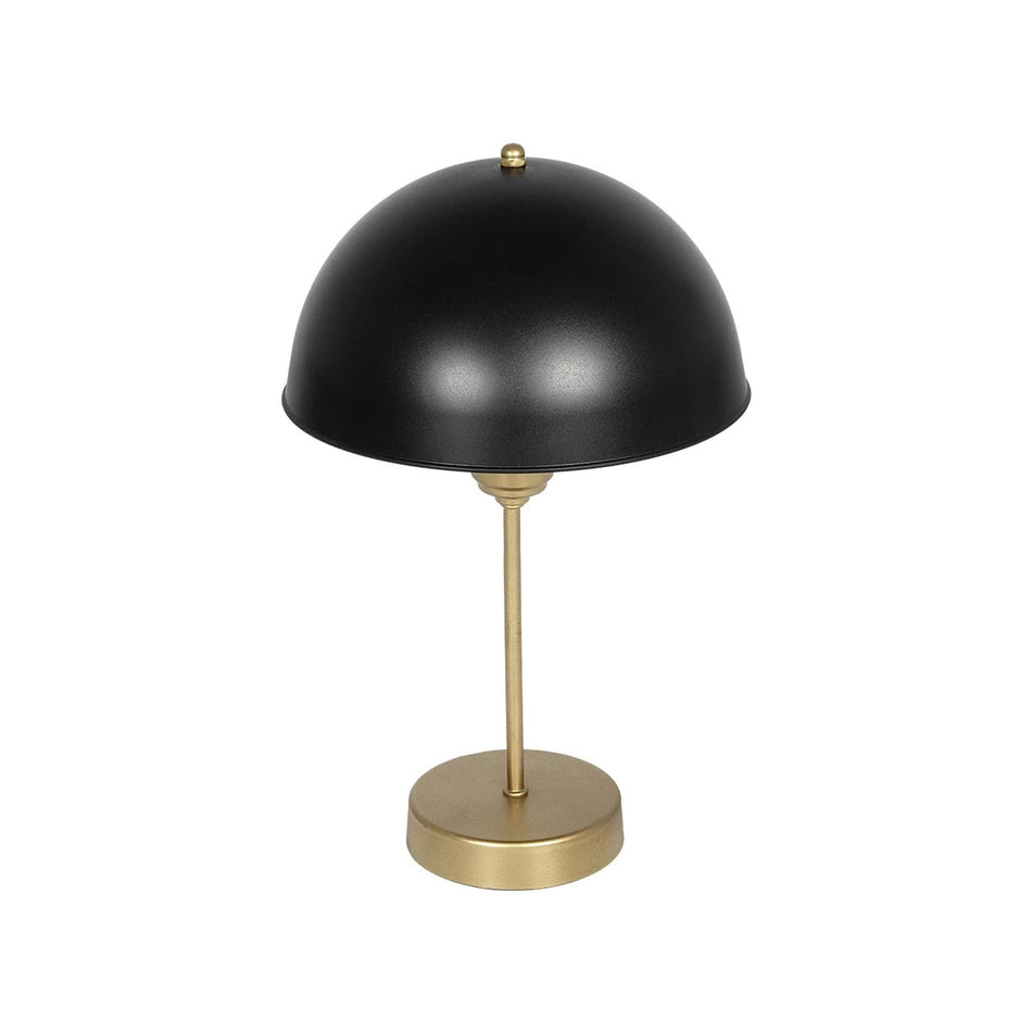 GAZETA 203-0305 Μοντέρνο Επιτραπέζιο Φωτιστικό Πορτατίφ με Ντουί 1 x E27 AC 220-240V IP20 - Μαύρο & Χρυσό - Μ25 x Π25 x Υ39cm