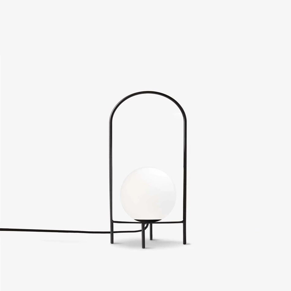 GLOBOSTAR® SPIDY 204-0139 Μοντέρνο Επιτραπέζιο Φωτιστικό Πορτατίφ με Ντουί 1 x E14 AC 220-240V IP20 - Μαύρο & Λευκό - Μ20 x Π20 x Υ37cm