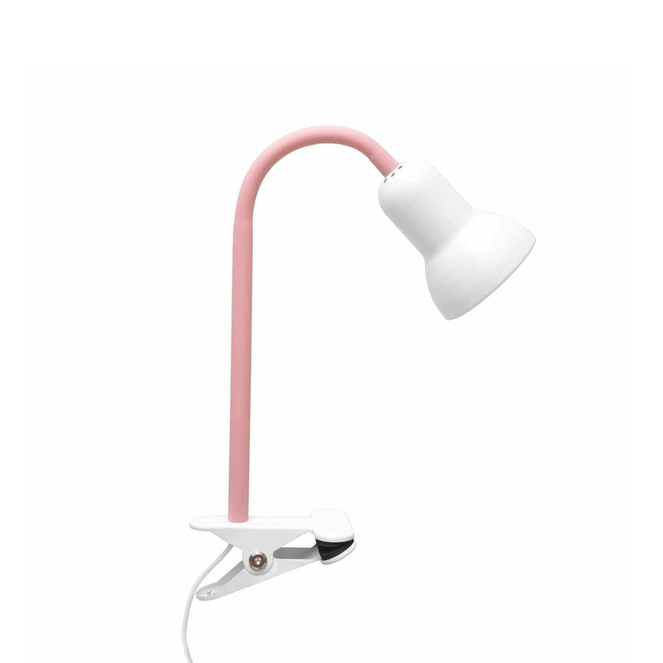 GLOBOSTAR® TAVOLO 204-0154 Παιδικό Επιτραπέζιο Φωτιστικό Πορτατίφ με Ντουί 1 x E14 AC 220-240V IP20 - Ροζ & Λευκό - Μ11 x Π9 x Υ35cm