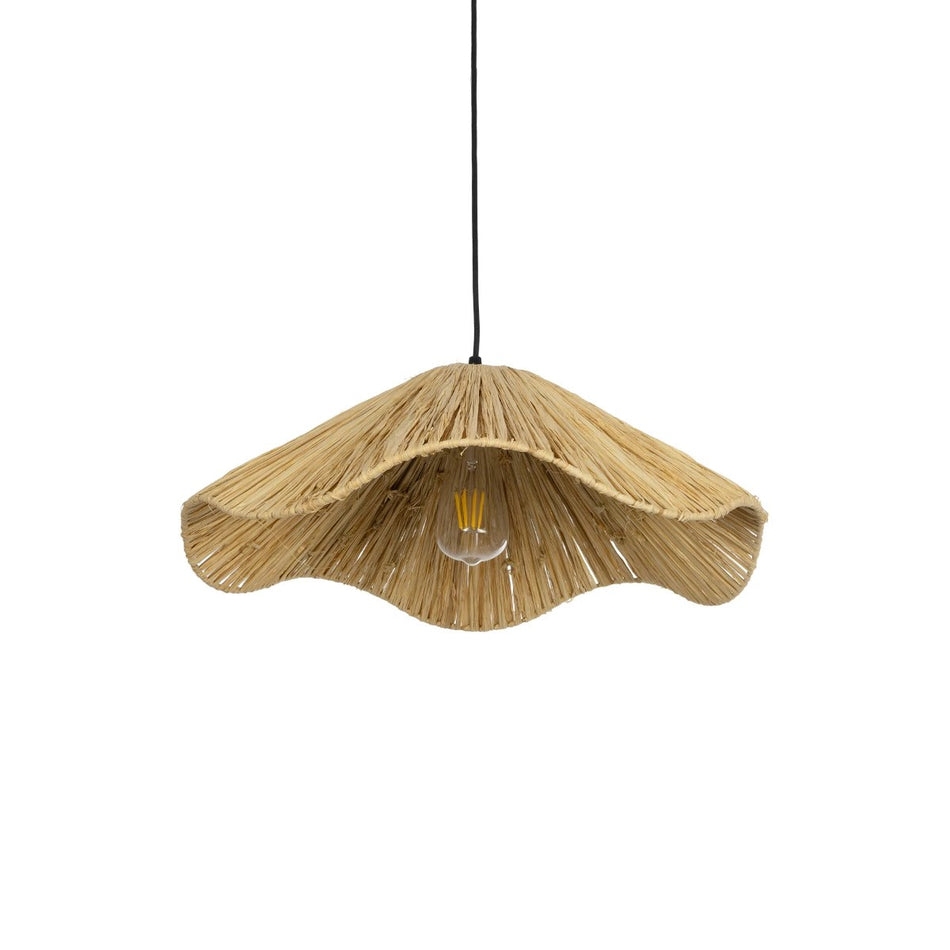 PAJERO 204-0177 Luminaire Suspension Plafonnier Boho Simple 1 x E27 AC 220-240V IP20 Beige - L50 x l50 x H20cm