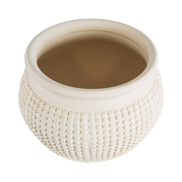 Künstlicher Garten MORELIA 20510 Dekorativer Keramik-Caspo-Topf – Blumentopf Beige Φ19 x H13 cm