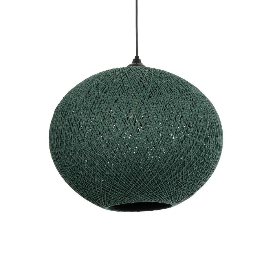 SOLEI 205-0013 Suspension de plafond Boho avec douille 1 x E27 AC 220-240V IP20 - Vert - L40 x P40 x H36cm