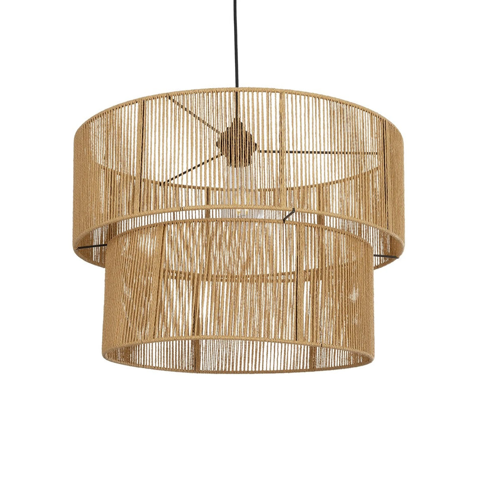 ROXXI 205-0020 Suspension de plafond Bohème avec douille 1 x E27 AC 220-240V IP20 - Beige - L50 x P50 x H36cm