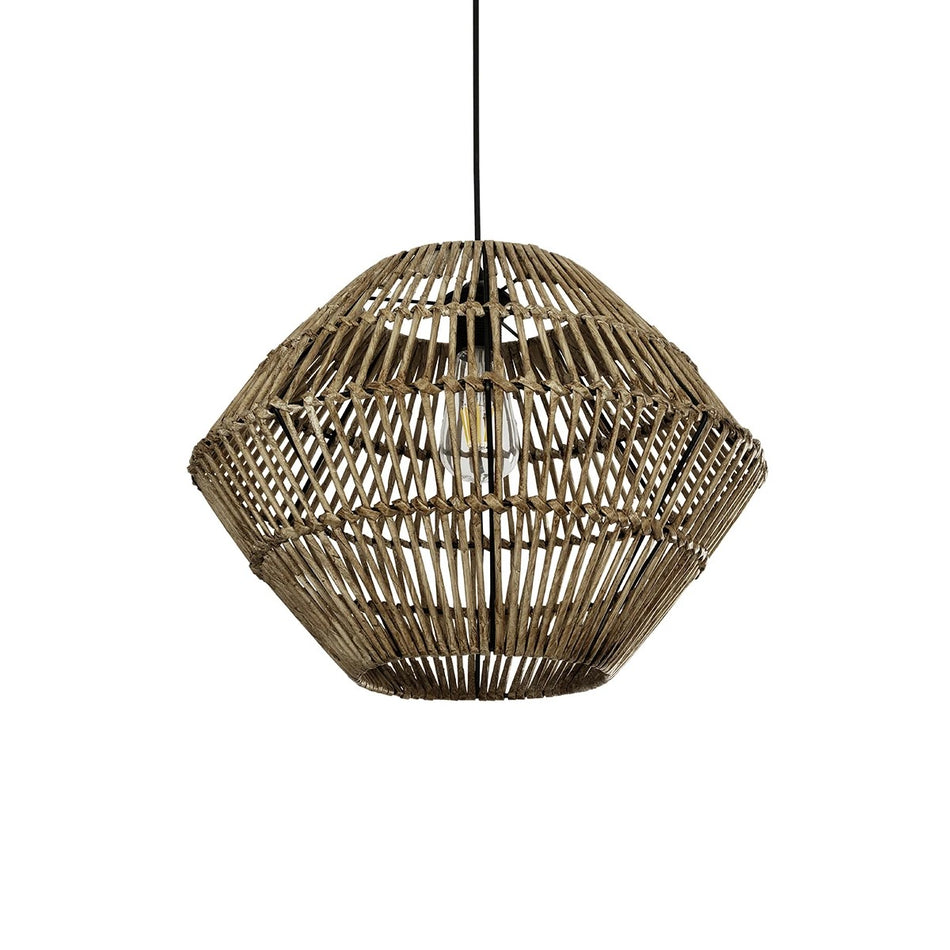 ARANCIA 205-0048 Suspension de plafond Boho avec douille 1 x E27 AC 220-240V IP20 - Beige - L46 x P46 x H35cm