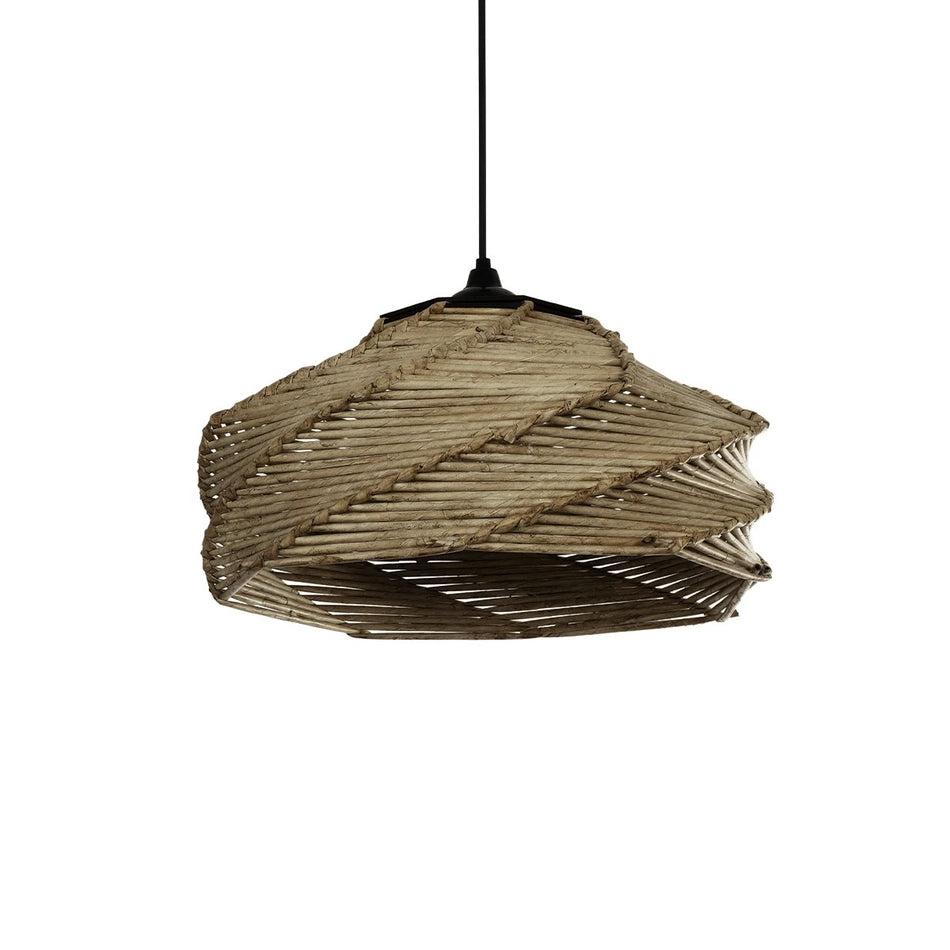 HUSLE 205-0049 Suspension de plafond bohème avec douille 1 x E27 AC 220-240V IP20 - Beige - L38 x l38 x H23cm