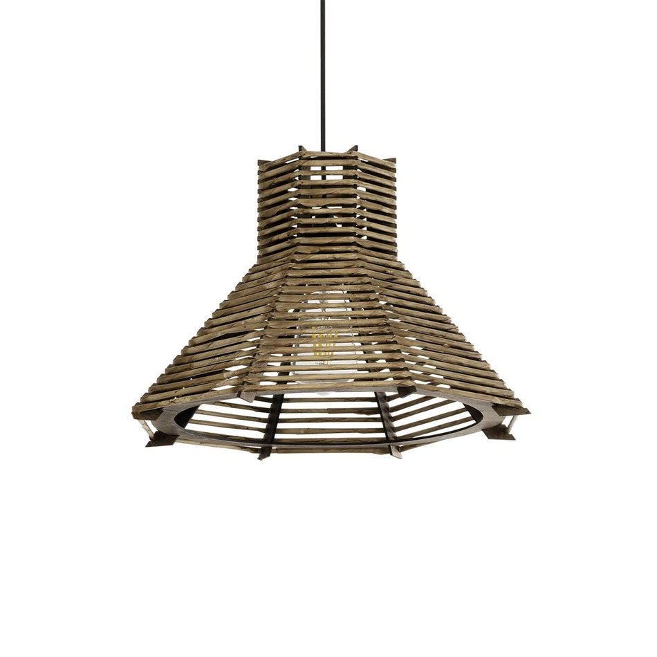 JUTTI 205-0051 Suspension de plafond bohème avec douille 1 x E27 AC 220-240V IP20 - Marron - L40 x P40 x H26cm