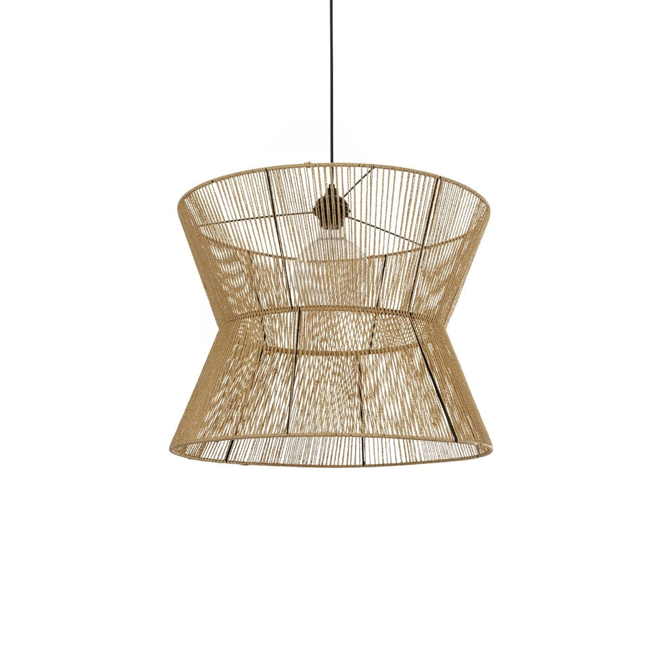 UPCONE 205-0056 Suspension de plafond Boho avec douille 1 x E27 AC 220-240V IP20 - Beige - L50 x l50 x H43cm