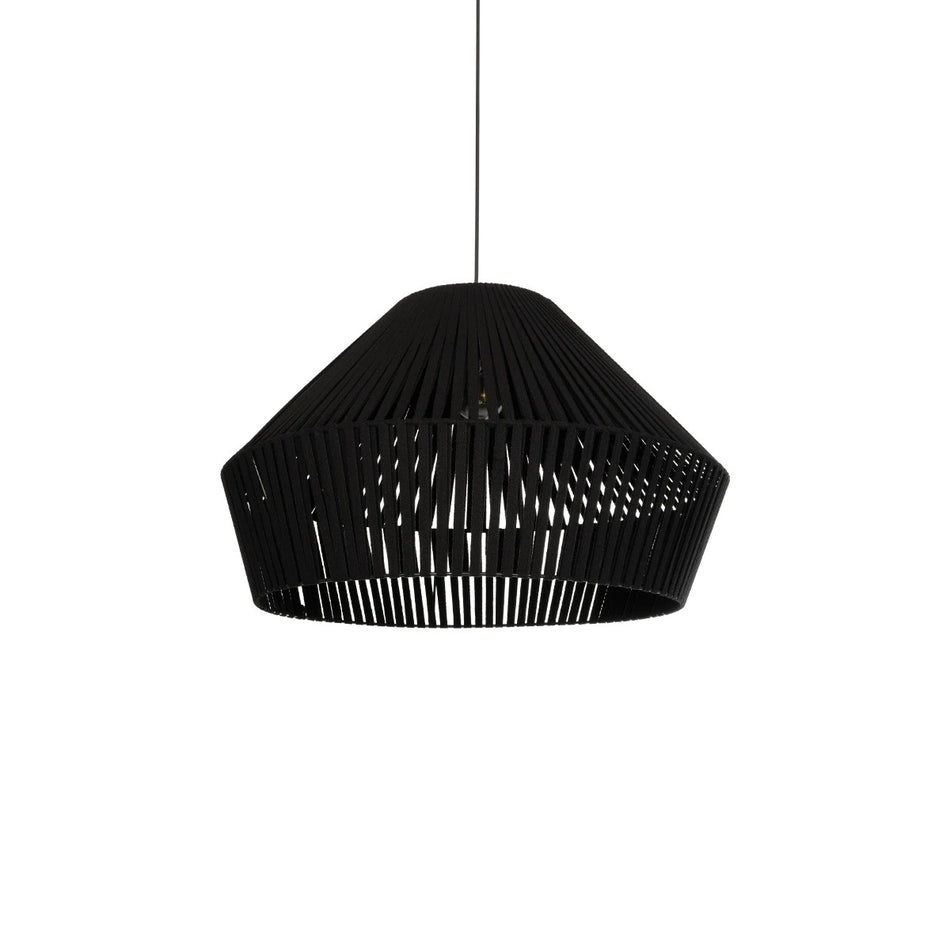 NUI 205-0062 Suspension de plafond Boho avec douille 1 x E27 AC 220-240V IP20 - Noir - L60 x P60 x H41cm