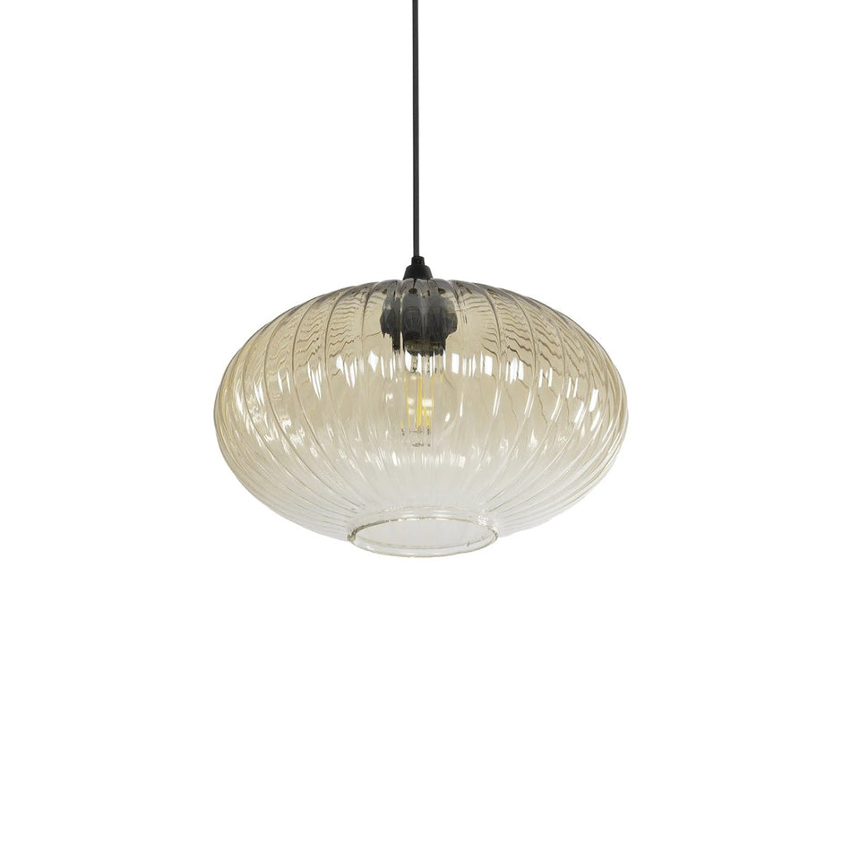 PERA 206-0012 Μοντέρνο Κρεμαστό Φωτιστικό Οροφής με Ντουί 1 x E27 AC 220-240V IP20 - Mελί - Μ30 x Π30 x Υ22cm