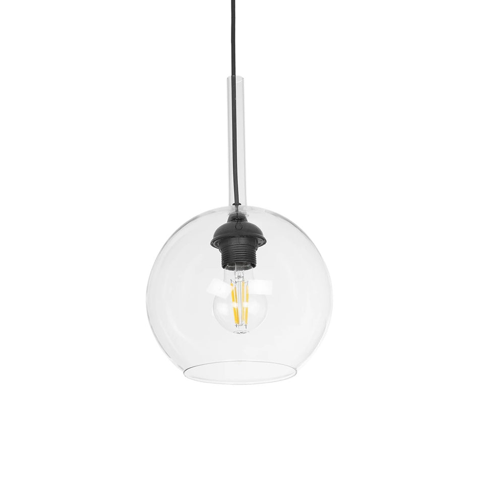 BALU 206-0038 Μοντέρνο Κρεμαστό Φωτιστικό Οροφής με Ντουί 1 x E27 AC 220-240V IP20 - Διάφανο - Μ20 x Π20 x Υ18cm