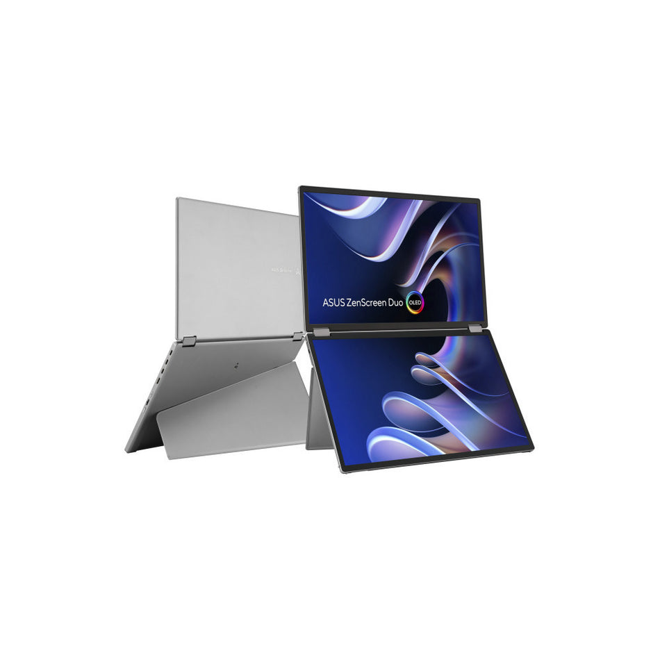 ASUS Monitor ZenScreen Duo MQ149CD 360° Foldable OLED 1ms, Portable Monitor, USB-C, HDMI, 3YearsW