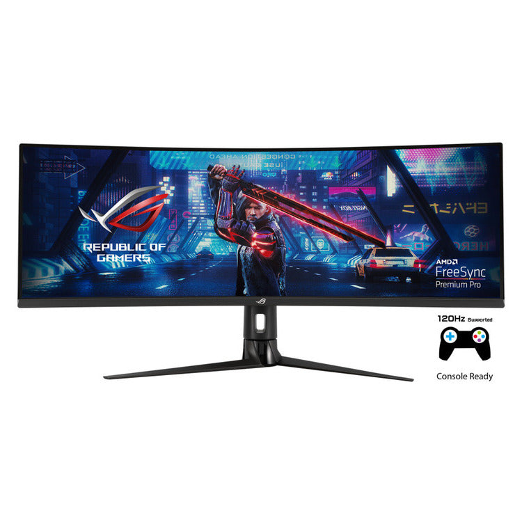 ASUS Monitor ROG STRIX XG49VQ 49'' 3840x1080 144Hz, HDMI, DisplayPort, USB Hub, FreeSync 2 HDR, Speakers, Height Adjustable, 3YearsW