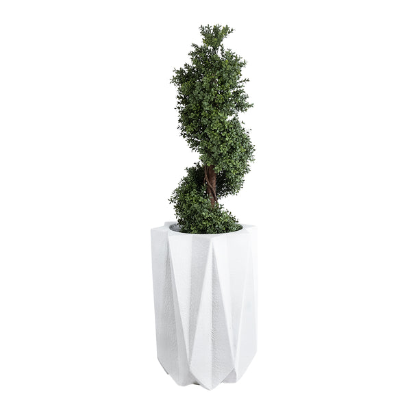 Künstlicher Garten PADOVA 20740 Caspo-Topf aus Polyesterzement – ​​Blumentopf weiß Φ46 x H67 cm