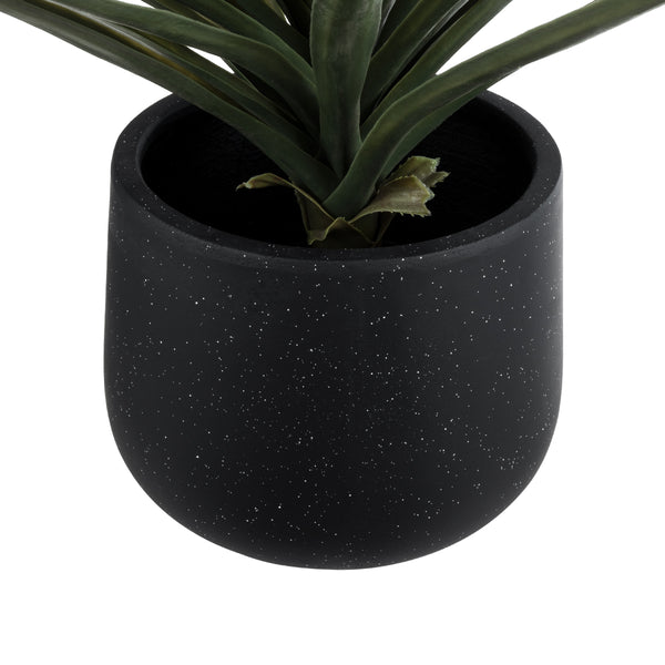 Künstlicher Garten MAYFAIR 20801 Dekorativer Caspo-Topf aus Polyesterzement – ​​Blumentopf Schwarz mit weißen Details M25 x B27 x H30 cm