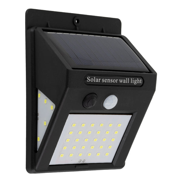 Autonome LED-Solarleuchte SMD 8 W 800 lm mit integriertem 1200 mAh-Akku – Photovoltaik-Panel mit Tag-Nacht-Sensor und PIR-Bewegungssensor, wasserdicht IP65