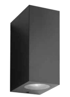 ΑΠΛΙΚΑ 2ΧGU10 ΤΕΤΡΑΓΩΝΗ UP & DOWN ΑΝΘΡΑΚΙ ΠΛΑΣΤΙΚΗ