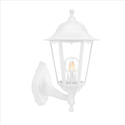 ΦΑΝΑΡΙ ΕΠΙΤΟΙΧΟ ΕΞΑΓΩΝΟ Ε27 ΛΕΥΚΟ ΠΛΑΣΤΙΚΟ