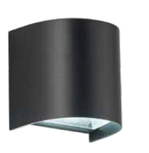 ΑΠΛΙΚΑ ΟΒΑΛ DOWN GU10 ΑΝΘΡΑΚΙ ΠΛΑΣΤΙΚΗ