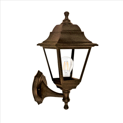 ΦΑΝΑΡΙ ΕΠΙΤΟΙΧΟ ΤΕΤΡΑΓΩΝΟ Ε27 ΠΑΤΙΝΑ ΧΡΥΣΟ ΠΛΑΣΤΙΚΟ