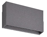 ΑΠΛΙΚΑ LED UP&DOWN 2x5.5W 3000k ΓΚΡΙ ΠΛΑΣΤΙΚΗ