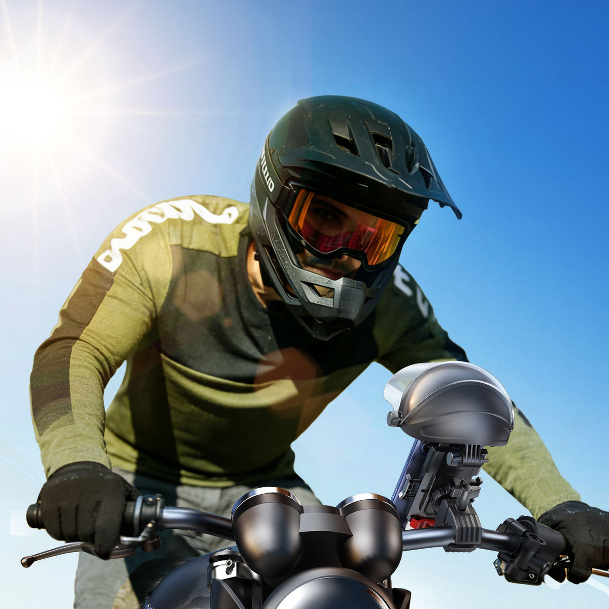 Joyroom JR-ZS526 Bike Holder with Sun Visor Automatic - Black