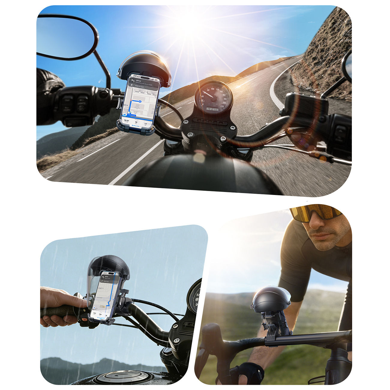 Joyroom JR-ZS526 Bike Holder with Sun Visor Automatic - Black