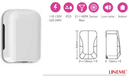 ΣΤΕΓΝΩΤΗΡΑΣ ΧΕΡΙΩΝ 1000W ΛΕΥΚΟΣ TURBO LINEME