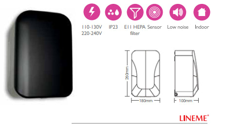 ΣΤΕΓΝΩΤΗΡΑΣ ΧΕΡΙΩΝ 1000W ΜΑΥΡΟΣ TURBO LINEME