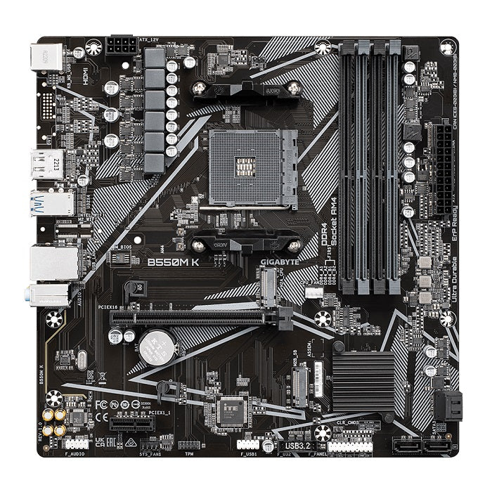 GIGABYTE MAINBOARD B550M K, AM4, MATX